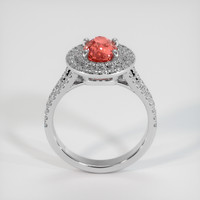 2.01 Ct. Padparadscha Sapphire Ring, 14K White Gold 3