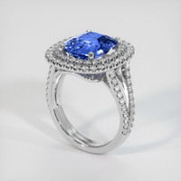 4.59 Ct. Blue Sapphire Ring, 14K White Gold 2