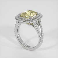 3.65 Ct. Yellow Sapphire Ring, 14K White Gold 2