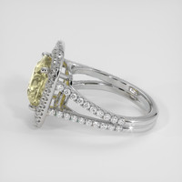 3.65 Ct. Yellow Sapphire Ring, 14K White Gold 4