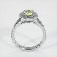 1.10 Ct. Yellowish Green Sapphire Ring, 14K White Gold 3