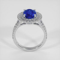 3.07 Ct. Blue Sapphire Ring, 18K White Gold 3