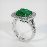 4.39 Ct. Emerald Ring, 18K White Gold 2