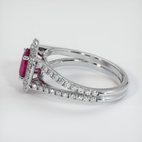 0.97 Ct. Ruby Ring, 18K White Gold 4