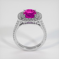 4.03 Ct. Pink Sapphire Ring, 18K White Gold 3