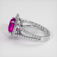 4.03 Ct. Pink Sapphire Ring, 18K White Gold 4