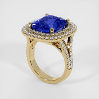 12.04 Ct. Blue Sapphire Ring, 14K Yellow Gold 2