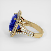 12.04 Ct. Blue Sapphire Ring, 14K Yellow Gold 4