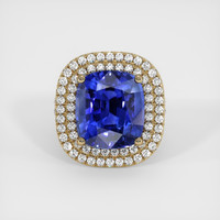 12.04 Ct. Sapphire Ring, 18K Yellow Gold 1