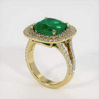 4.39 Ct. Emerald Ring, 18K Yellow Gold 2