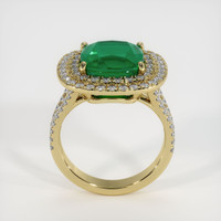 4.39 Ct. Emerald   Ring, 18K Yellow Gold 3
