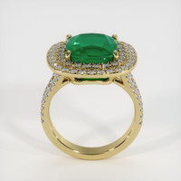 4.39 Ct. Emerald Ring, 18K Yellow Gold 3