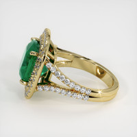 4.39 Ct. Emerald   Ring, 18K Yellow Gold 4
