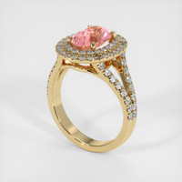 2.77 Ct. Padparadscha Sapphire Ring, 18K Yellow Gold 2