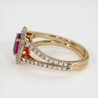 0.97 Ct. Ruby Ring, 18K Yellow Gold 4