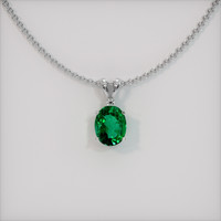 1.89 Ct. Emerald Pendant, Platinum 950 1