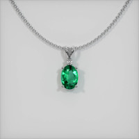 0.66 Ct. Emerald Pendant, Platinum 950 1