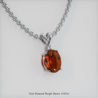 5.16 Ct. Gemstone Pendant, Platinum 950 2