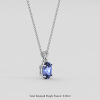 2.47 Ct. Blue Sapphire Pendant, Platinum 950 2
