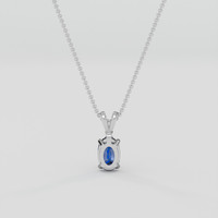 1.10 Ct. Blue Sapphire Pendant, Platinum 950 4