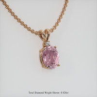 2.52 Ct. Gemstone Pendant, 14K Rose Gold 2