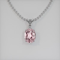 2.52 Ct. Gemstone Pendant, 14K White Gold 1