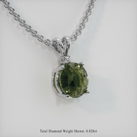 4.03 Ct. Gemstone Pendant, 14K White Gold 2