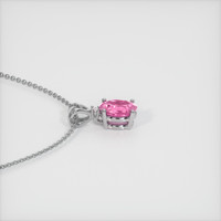 0.60 Ct. Pink Sapphire Pendant, 14K White Gold 3