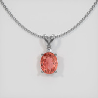 3.03 Ct. Sapphire Pendant, 14K White Gold 1