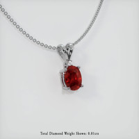 Ruby Pendant 1.08 Ct., 14K White Gold Preview