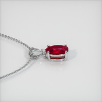 2.74 Ct. Ruby Pendant, 14K White Gold 3