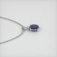 7.21 Ct. Bluish Grey Sapphire Pendant, 14K White Gold 3