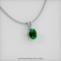 1.89 Ct. Emerald Pendant, 18K White Gold 2