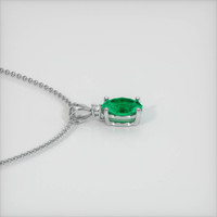 0.66 Ct. Emerald Pendant, 18K White Gold 3