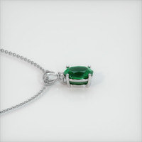 3.64 Ct. Emerald  Pendant - 18K White Gold