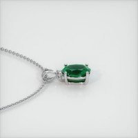 3.64 Ct. Emerald Pendant, 18K White Gold 3