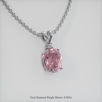 2.52 Ct. Gemstone Pendant, 18K White Gold 2