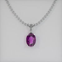 3.83 Ct. Gemstone Pendant, 18K White Gold 1