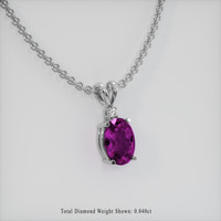 3.83 Ct. Gemstone Pendant, 18K White Gold 2