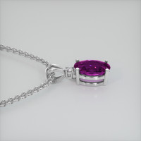 3.83 Ct. Gemstone Pendant, 18K White Gold 3