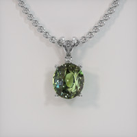 4.03 Ct. Gemstone Pendant, 18K White Gold 1