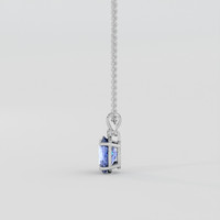 2.47 Ct. Blue Sapphire Pendant, 18K White Gold 3