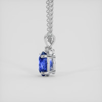 2.10 Ct. Blue Sapphire Pendant, 18K White Gold 3