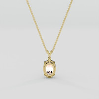 13.84 Ct. Peach Morganite Pendant, 10K Yellow Gold 4