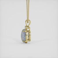 2.05 Ct. Multi Color Opal Pendant, 10K Yellow Gold 3
