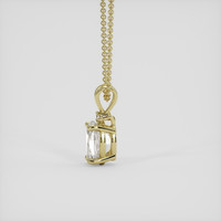 1.01 Ct. White Phenakite Pendant, 14K Yellow Gold 3