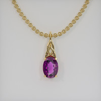 3.83 Ct. Gemstone Pendant, 14K Yellow Gold 1