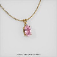 1.54 Ct. Sapphire Pendant, 14K Yellow Gold 2