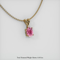 1.74 Ct. Sapphire Pendant, 14K Yellow Gold 2