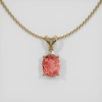 3.03 Ct. Sapphire Pendant, 14K Yellow Gold 1